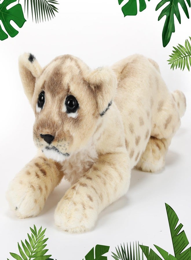 RoundFunny 15 Inch Stuffed Animal Tiger Leopard Lion Cheetah Realistic Wild Jungle Animals Toys Valentines Plush Toys for Girls Boys Birthday Valentine's Day Gifts (Lion) - Image 1